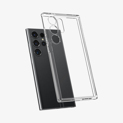ACS07292 - Galaxy S24 Ultra Case Ultra Hybrid in Crystal Clear showing the back